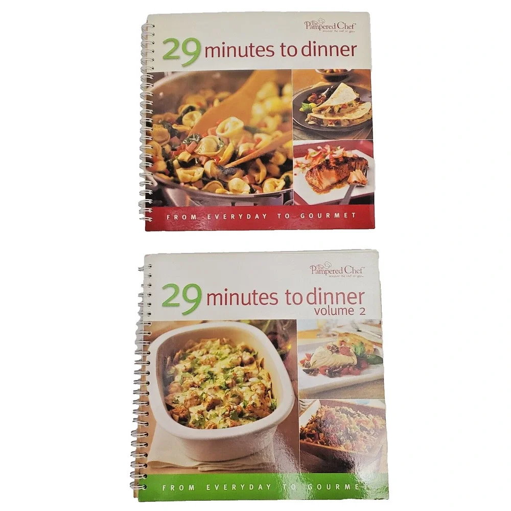 Pampered Chef Cookbook Lot Recipes 29 Mins To Dinner Y2K Cookbooks Cooking Book